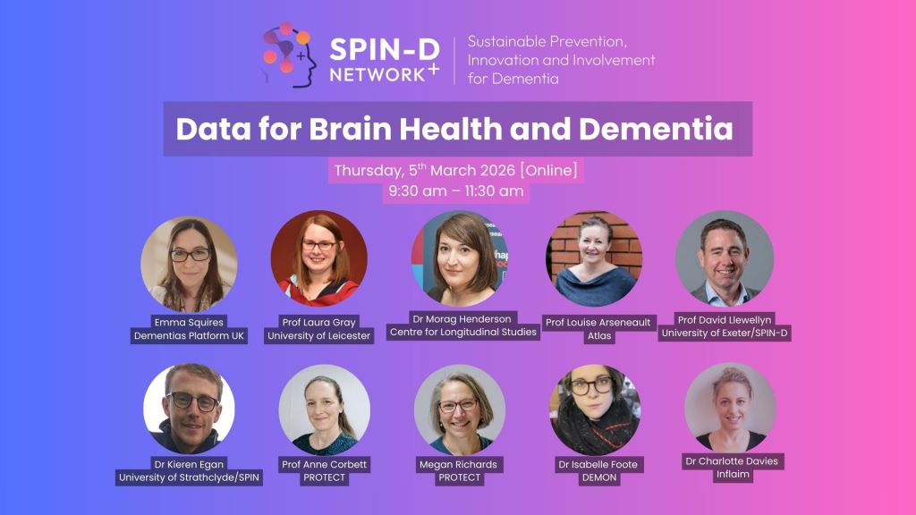 Register now: SPIN-D – Data for Brain Health and Dementia, 5th March&nbsp;2026