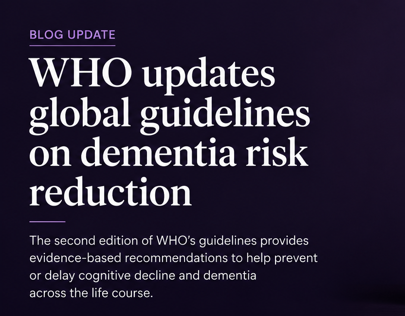 SPIN-D Members Contribute to WHO’s Updated Global Guidelines on Dementia Risk&nbsp;Reduction