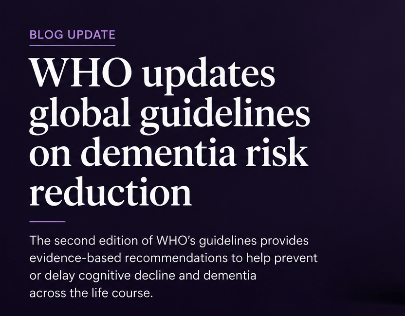 SPIN-D Members Contribute to WHO’s Updated Global Guidelines on Dementia Risk&nbsp;Reduction